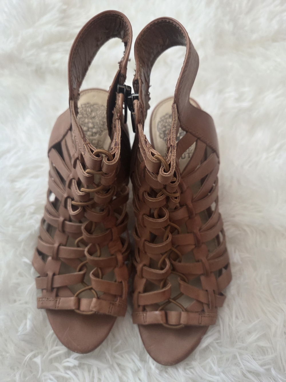 Vince Camuto - Elishan Cage Sandals Tan/Brown